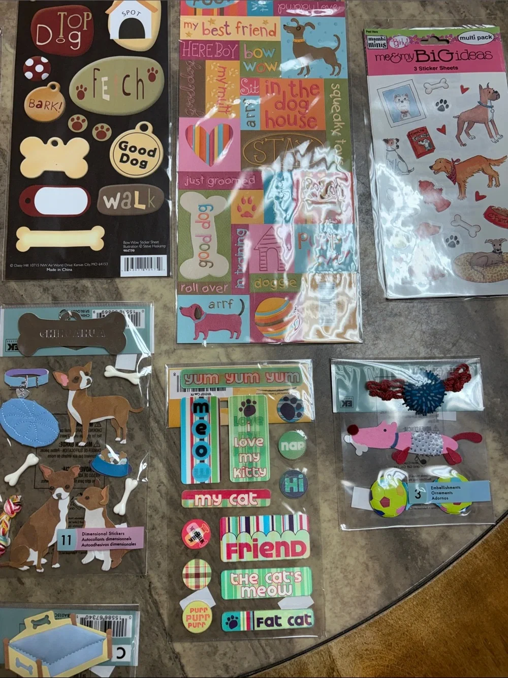 Scrapbooking Assorted Pet-Themed Sticker Pack - Multi-Color lot 42